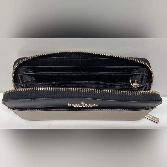 Kate Spade Black and Beige Leather Wallet - Picture 3 of 3